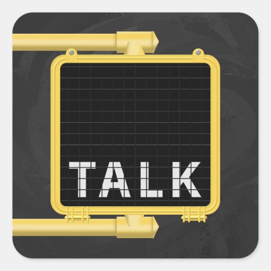 Sticker Carré Panneau de signalisation New York Crosswalk (Devant)