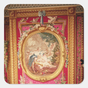 Sticker Carré Panneau de tapisserie représentant Cupid et Psyche