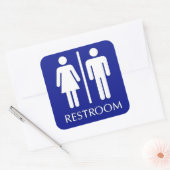 Sticker Carré Panneau de toilettes Unisex (Enveloppe)