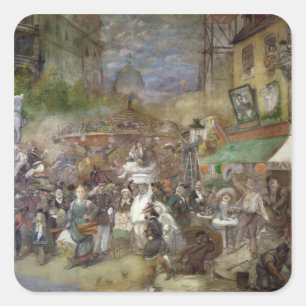 Sticker Carré Panneau décoratif représentant Paris