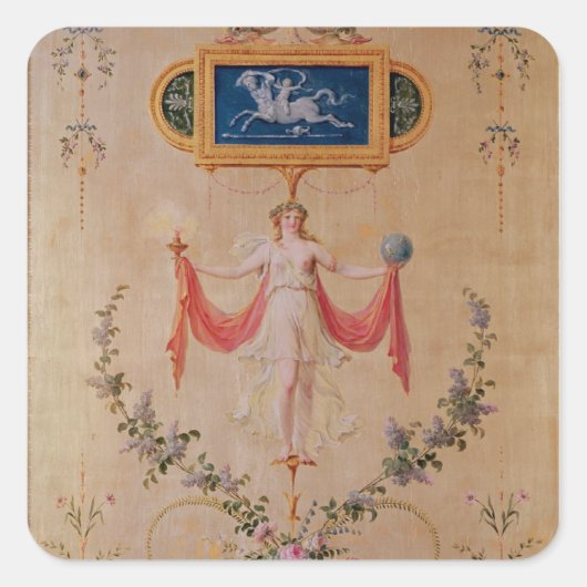 Sticker Carré Panneau du boudoir de Marie-Antoinette (Devant)
