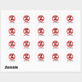 Sticker Carré Panneau Pas de sieste (Feuille)