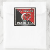 Sticker Carré Panneau Red Indian Motor Oil rouillé vers. (Sac)