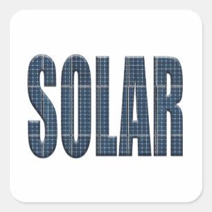 Sticker Carré Panneaux photovoltaïques d'énergie solaire avec le