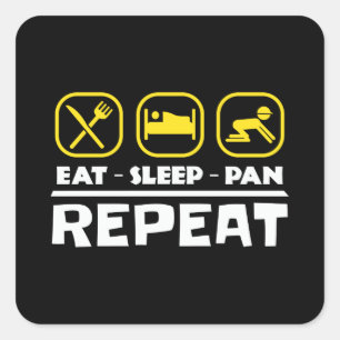 Sticker Carré Panorama d'or prospecter le sommeil oriental Répét
