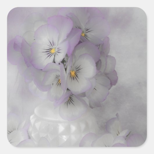 Sticker Carré Pansies souples (Devant)