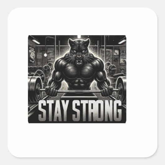 Sticker Carré Panther Gym (Devant)