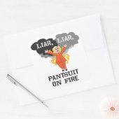 Sticker Carré Pantsuit sur le feu (Enveloppe)