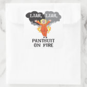 Sticker Carré Pantsuit sur le feu (Sac)