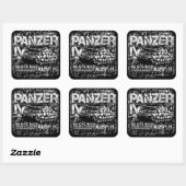 Sticker Carré Panzer IV (Feuille)