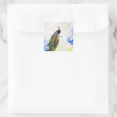 Sticker Carré Paon brillant (Sac)