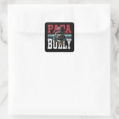 Sticker Carré Papa Bully Fier Bully Papa Bulldog (Sac)