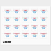 Sticker Carré Papa Cinq Coeurs (Feuille)