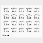 Sticker Carré Papa de baseball (Feuille)