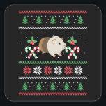 Sticker Carré Papa de la Guinée porc laid Noël<br><div class="desc">Cochon de Guinée Papa laid Noël Mignon cadeau pour quiconque aime les cochons de Guinée. Avec un design mignon et des citations amusantes,  c'est le meilleur cadeau pour vos parents,  voisins,  frères et soeurs,  enfants ou vous-même à l'anniversaire.</div>