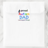 Sticker Carré Papa de l'autisme fier (Sac)