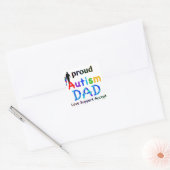 Sticker Carré Papa de l'autisme fier (Enveloppe)