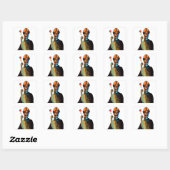 Sticker Carré Papa Emeritus II/Secondo avec Rose (Feuille)