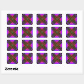 Sticker Carré Papa Fancy Typographie Motif Noir & Violet (Feuille)