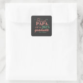 Sticker Carré Papa fier d'un diplômé (Sac)