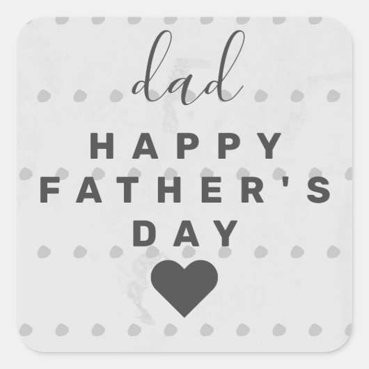 Sticker Carré Papa Happy Fête des pères ♥️ (Devant)