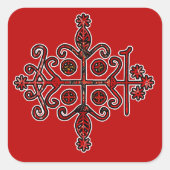 Sticker Carré Papa Legba Elegua Veve Sigil (Devant)
