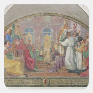 Sticker Carré Pape Eugene IV consacrant le couvent de San mars