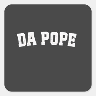 Sticker Carré Pape Léon XIV Église chrétienne Da Pope Da