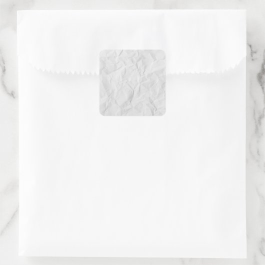 Sticker Carré Papier Blanc Froissé (Sac)