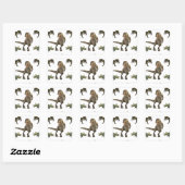 Sticker Carré Papier Dinosaure (Feuille)