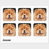 Sticker Carré PAPIER MIRAGE Red Chow (Feuille)