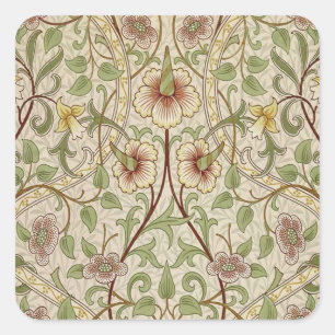 Sticker Carré Papier peint fleur classique jonquille de William 