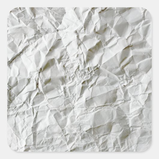 Sticker Carré Papier ridé drôle (Devant)