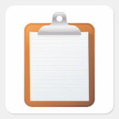 Sticker Carré Papier Sur Un Porte - bloc (Devant)