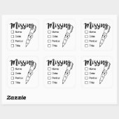 Sticker Carré Papiers de notation de l'enseignant Étudiant Art e (Feuille)