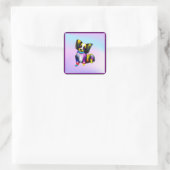 Sticker Carré Papillion Pop Art Pastel (Sac)