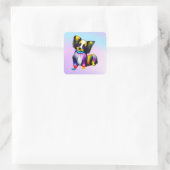 Sticker Carré Papillion Pop Art Pastel (Sac)