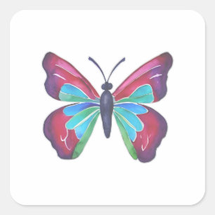Sticker Carré Papillon