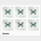 Sticker Carré Papillon (Feuille)