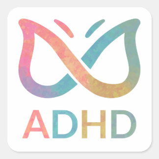 Sticker Carré Papillon ADHD