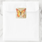 Sticker Carré Papillon aquarelle (Sac)