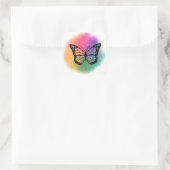 Sticker Carré Papillon aquarelle (Sac)