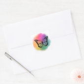 Sticker Carré Papillon aquarelle (Enveloppe)