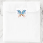 Sticker Carré Papillon Art Abstrait (Sac)
