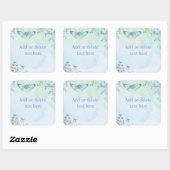 Sticker Carré Papillon bleu (Feuille)