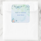 Sticker Carré Papillon bleu (Sac)