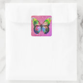 Sticker Carré Papillon coloré (Sac)