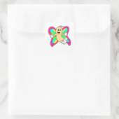 Sticker Carré Papillon coloré (Sac)