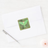 Sticker Carré Papillon de lune vert Art Déco  (Enveloppe)