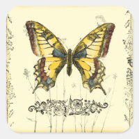 Papillon décoratif avec Fleur sauvage
